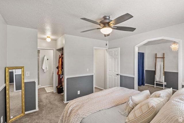4478 S Balmoral Way, West Valley City, UT 84119 - bedroom featuring a spacious closet, carpet, a closet, baseboards, and ceiling fan