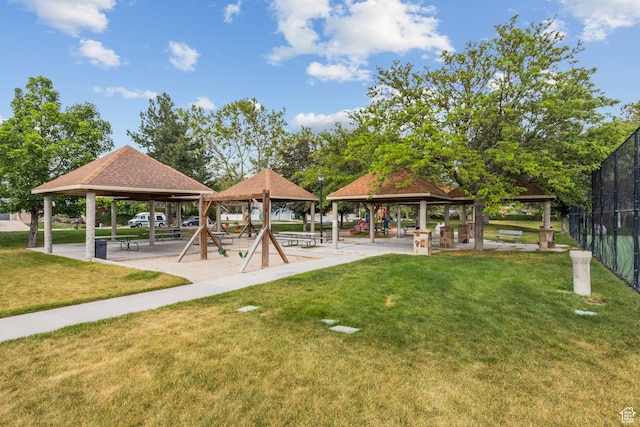 4478 S Balmoral Way, West Valley City, UT 84119 - view of property's community with a gazebo and a lawn