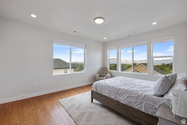 7862 S Danish Pine Ln, Salt Lake City, UT 84121 - bedroom featuring baseboards, wood finished floors, and recessed lighting