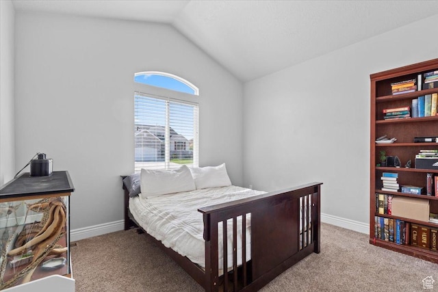 3352 N 200 W, Lehi, UT 84043 - carpeted bedroom featuring vaulted ceiling and baseboards