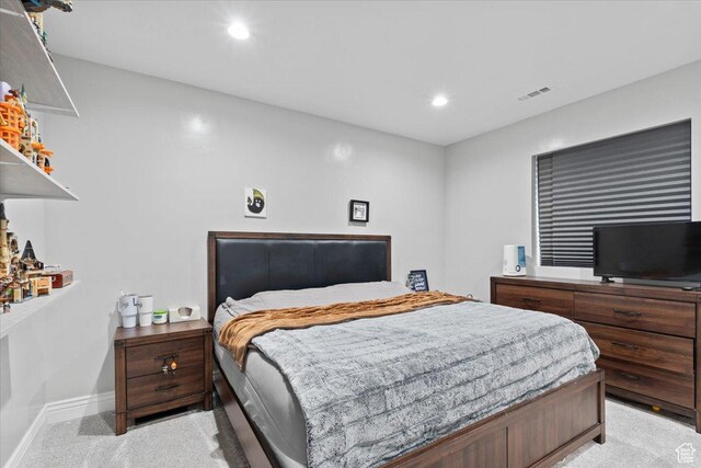 3352 N 200 W, Lehi, UT 84043 - bedroom featuring light carpet, baseboards, and recessed lighting