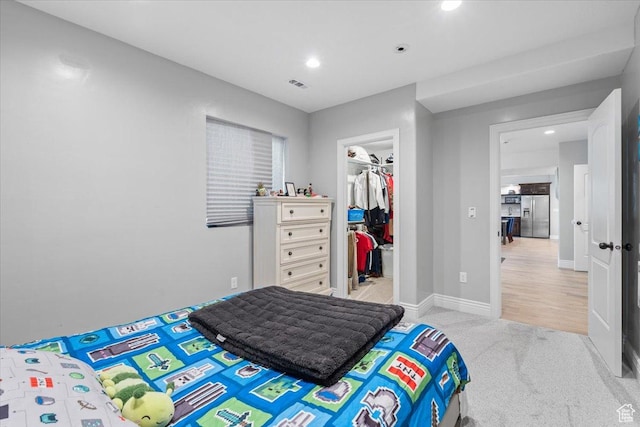 3352 N 200 W, Lehi, UT 84043 - carpeted bedroom featuring a spacious closet, recessed lighting, a closet, and baseboards