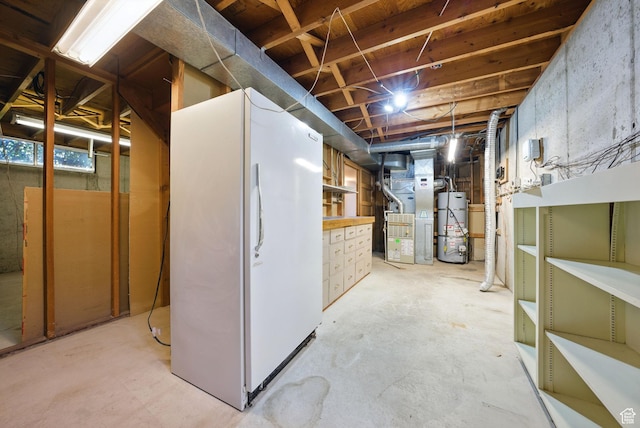 232 N 600 E, Orem, UT 84097 - unfinished below grade area with freestanding refrigerator, secured water heater, and heating unit