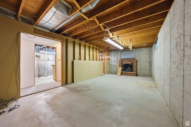 232 N 600 E, Orem, UT 84097 - unfinished basement with a brick fireplace