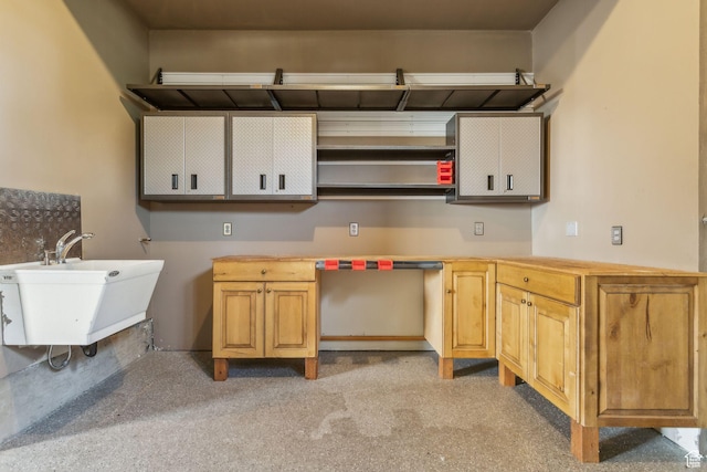 603 S Temple Hill Cir E, Bountiful, UT 84010 - kitchen featuring open shelves and a sink