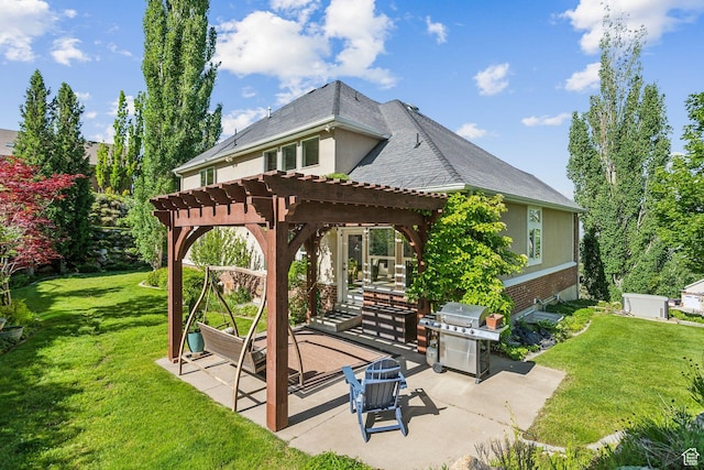 603 S Temple Hill Cir E, Bountiful, UT 84010 - view of patio featuring a pergola and area for grilling