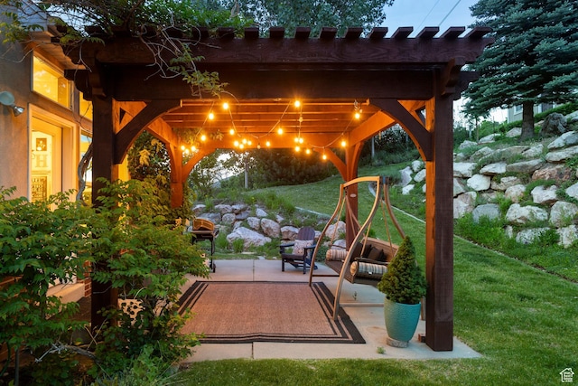 603 S Temple Hill Cir E, Bountiful, UT 84010 - view of patio with a pergola