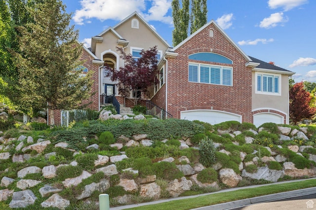 603 S Temple Hill Cir E, Bountiful, UT 84010 - view of front of house with stucco siding and brick siding