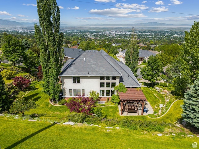 603 S Temple Hill Cir E, Bountiful, UT 84010 - aerial view of property and surrounding area featuring a mountainous background