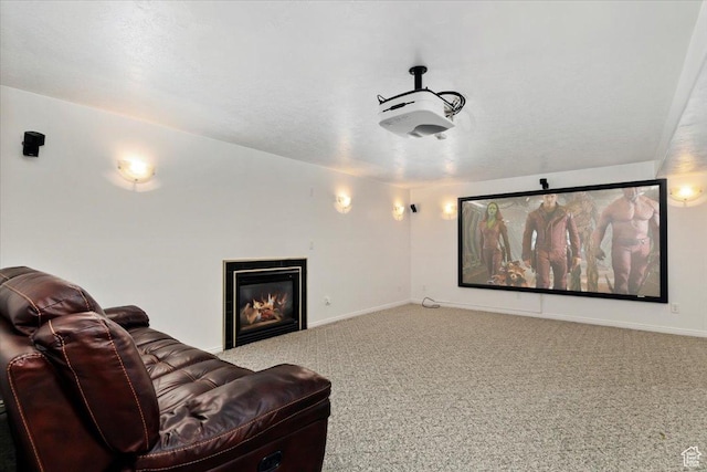 938 E Bernay Cir, Sandy, UT 84094 - cinema featuring carpet floors, baseboards, and a glass covered fireplace