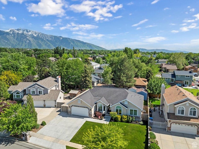 938 E Bernay Cir, Sandy, UT 84094 - aerial view of residential area with a mountain backdrop