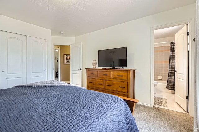 2638 W Cambridge Cross Cir, Riverton, UT 84065 - carpeted bedroom featuring a closet and ensuite bathroom