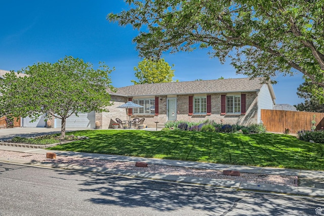 2638 W Cambridge Cross Cir, Riverton, UT 84065 - ranch-style home with brick siding, concrete driveway, and an attached garage