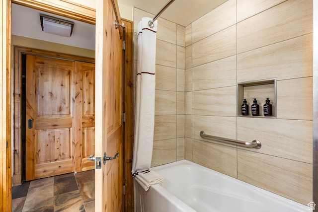 3855 Grand Summit Dr Unit 214Q1, Park City, UT 84098 - full bath with shower / tub combo and stone finish floors