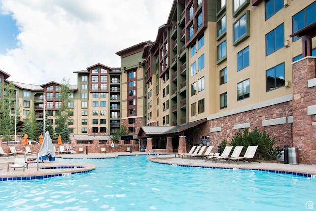 3855 Grand Summit Dr Unit 214Q1, Park City, UT 84098 - community pool featuring a patio