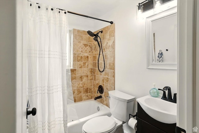 774 W 2300 S, Syracuse, UT 84075 - bathroom featuring shower / bathtub combination with curtain, vanity, and toilet