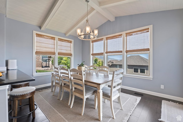 5284 W Orchard Spring Dr S, Herriman, UT 84096 - dining room featuring a chandelier, baseboards, and dark wood-type flooring