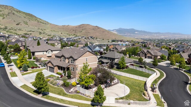 5284 W Orchard Spring Dr S, Herriman, UT 84096 - aerial view of residential area featuring mountains