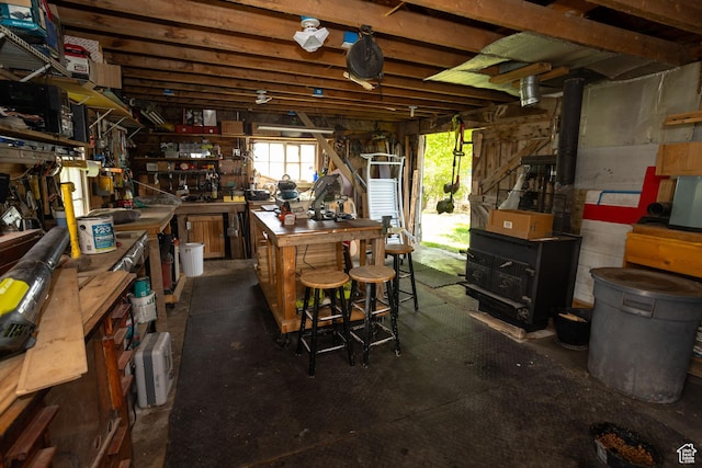 40 S Main St, Glenwood, UT 84730 - basement with a workshop area