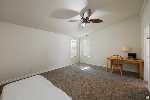 2554 S Chesterfield St W, West Valley City, UT 84119 - carpeted bedroom featuring lofted ceiling, baseboards, and ceiling fan