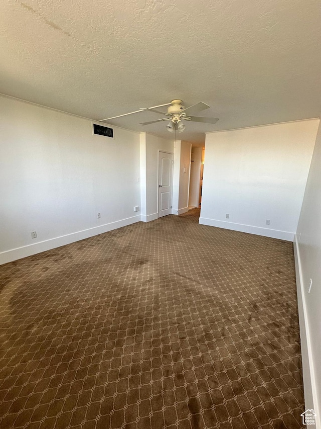 241 N Vine St W Unit 808W, Salt Lake City, UT 84103 - carpeted spare room featuring a ceiling fan and a textured ceiling