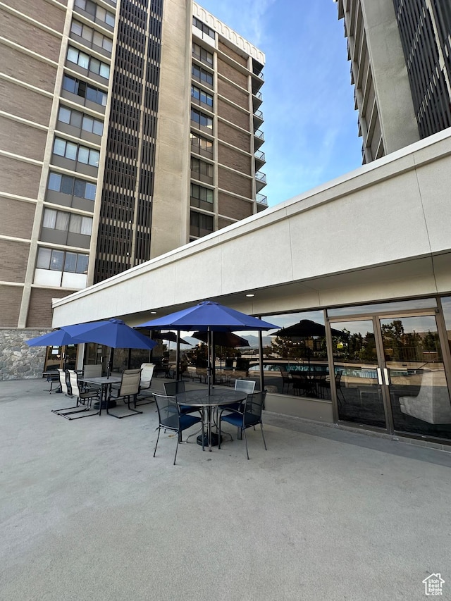 241 N Vine St W Unit 808W, Salt Lake City, UT 84103 - view of patio / terrace featuring outdoor dining space