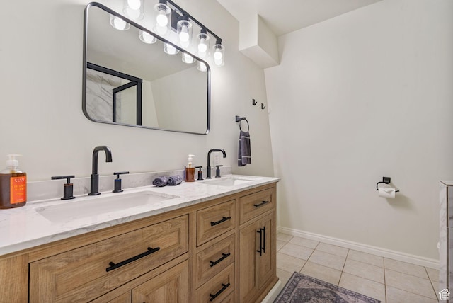 993 E 12600 S, Draper, UT 84020 - bathroom with double vanity, tile patterned floors, and baseboards