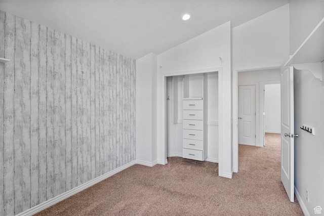 13226 S Cocomo Ct W, Herriman, UT 84096 - unfurnished bedroom featuring lofted ceiling, carpet, recessed lighting, and baseboards