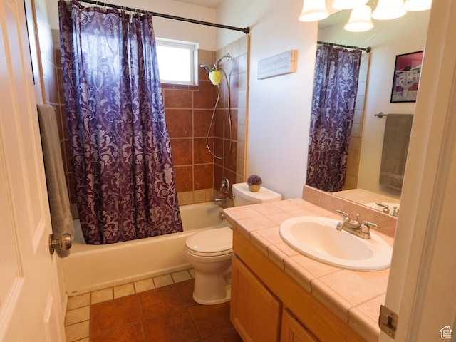 113 N 4950 W, West Point, UT 84015 - full bath featuring shower / bath combination with curtain, vanity, toilet, and tile patterned floors