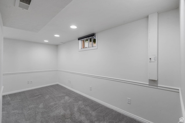1861 E Ramona Ave, Salt Lake City, UT 84108 - below grade area with recessed lighting, carpet, and baseboards