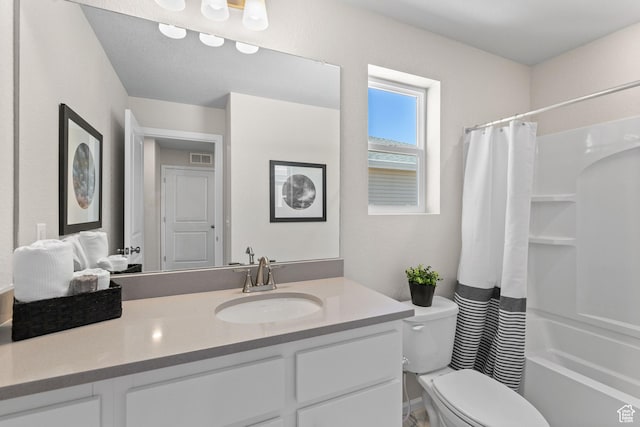 213 E 400 N Unit 980, Saratoga Springs, UT 84045 - bathroom featuring toilet, vanity, and shower / bath combo with shower curtain