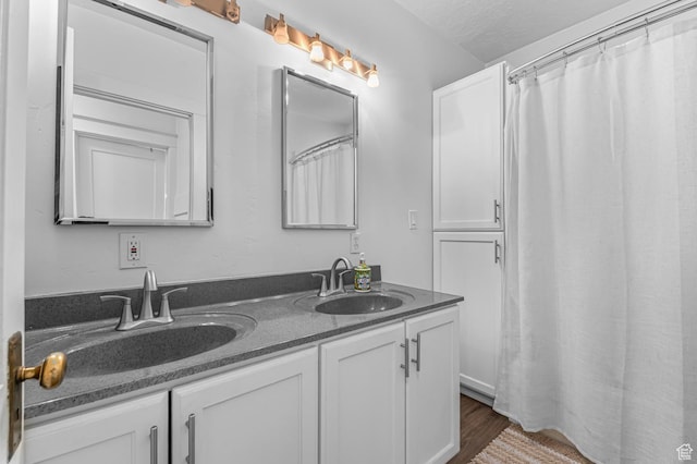 341 N 300 W, Provo, UT 84601 - full bath with double vanity and wood finished floors