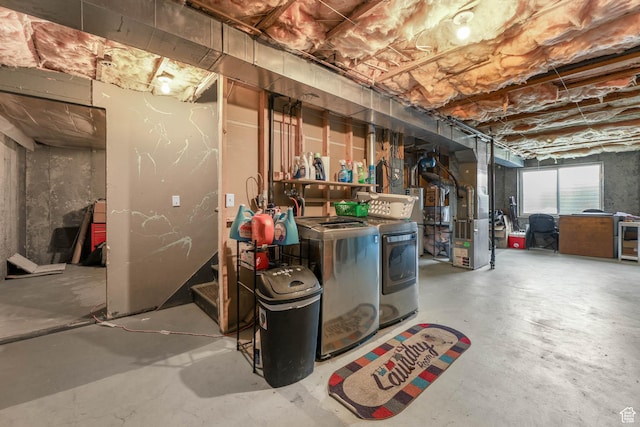 276 W 700 N, Tooele, UT 84074 - below grade area with washing machine and clothes dryer and heating unit