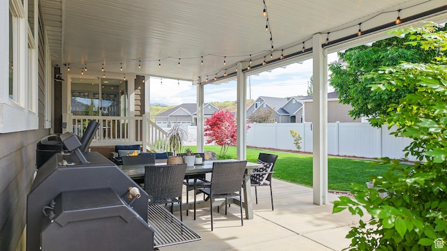 918 S River Ridge Lane, Spanish Fork, UT 84660 - view of patio with outdoor dining space and a residential view