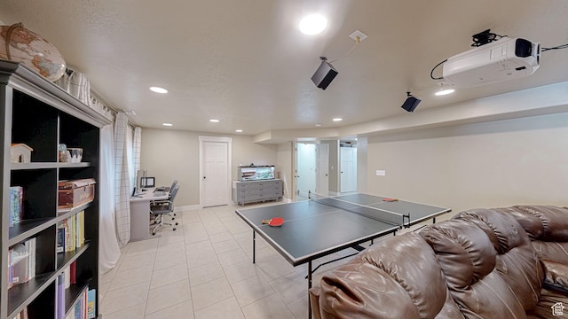 918 S River Ridge Lane, Spanish Fork, UT 84660 - playroom featuring light tile patterned flooring and recessed lighting