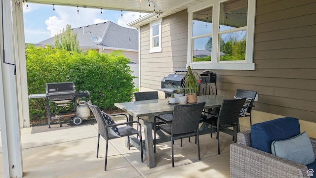 918 S River Ridge Lane, Spanish Fork, UT 84660 - view of patio featuring outdoor dining space and area for grilling