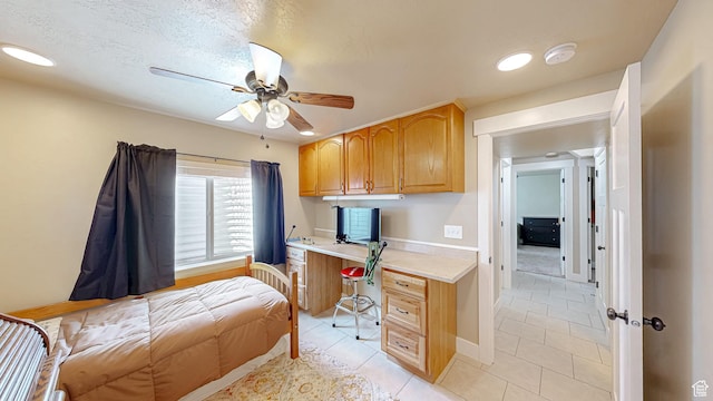 918 S River Ridge Lane, Spanish Fork, UT 84660 - bedroom featuring light tile patterned floors, baseboards, and ceiling fan