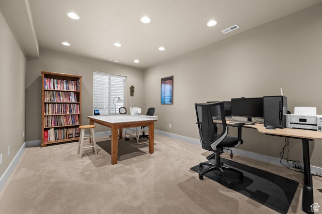 4117 W Shady Plum Way S, Jordan, UT 84009 - office space featuring recessed lighting, light carpet, and baseboards