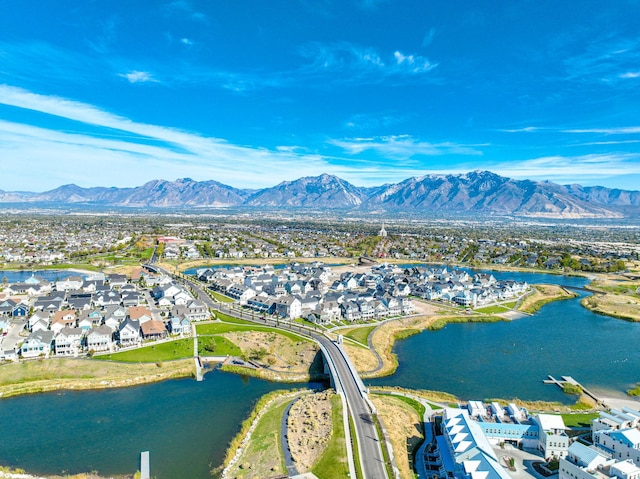 11379 S Oakmond Rd, South Jordan, UT 84009 - aerial view of residential area featuring a water and mountain view