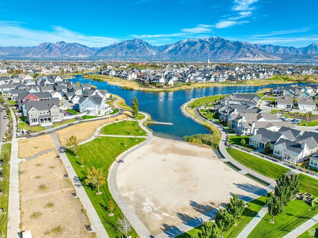 11379 S Oakmond Rd, South Jordan, UT 84009 - aerial perspective of suburban area featuring a water and mountain view