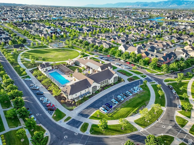 11379 S Oakmond Rd, South Jordan, UT 84009 - drone / aerial view of a mountain backdrop and a pool
