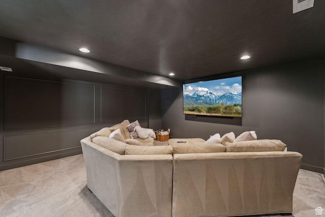 11051 S Mission Oaks Dr W, South Jordan, UT 84009 - cinema room with light carpet and recessed lighting