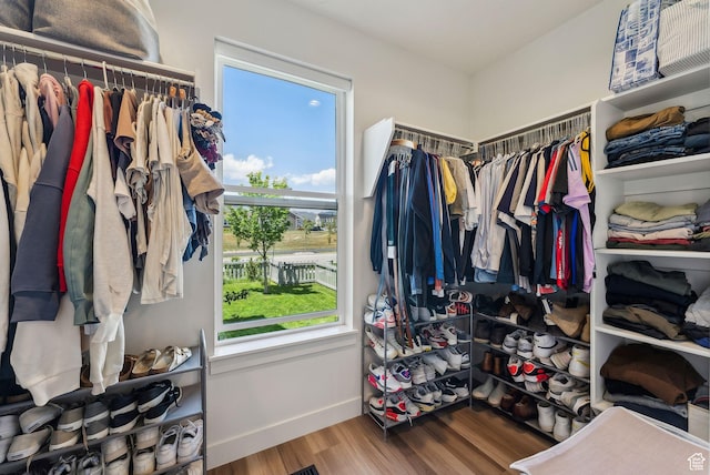 11051 S Mission Oaks Dr W, South Jordan, UT 84009 - spacious closet featuring wood finished floors