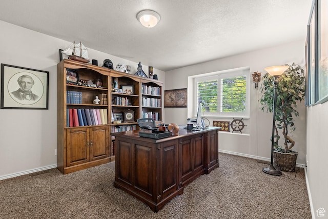 3330 N 175 W, North Ogden, UT 84414 - office featuring dark carpet, a textured ceiling, and baseboards