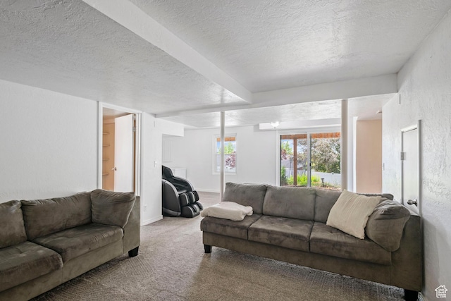 761 N Highland Blvd, Brigham City, UT 84302 - living area featuring a textured ceiling and carpet