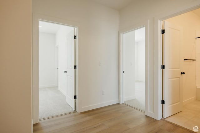 2597 E 360 S Unit 16, Spanish Fork, UT 84660 - hallway featuring light wood-style flooring and baseboards