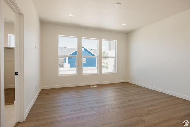 2597 E 360 S Unit 16, Spanish Fork, UT 84660 - empty room featuring wood finished floors, baseboards, and recessed lighting