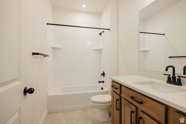 2597 E 360 S Unit 16, Spanish Fork, UT 84660 - bathroom featuring vanity, toilet, shower / washtub combination, and recessed lighting