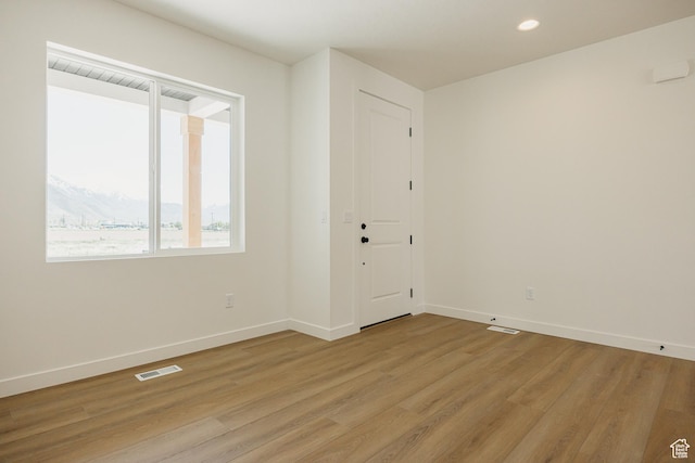2597 E 360 S Unit 16, Spanish Fork, UT 84660 - empty room with light wood-type flooring, baseboards, and recessed lighting