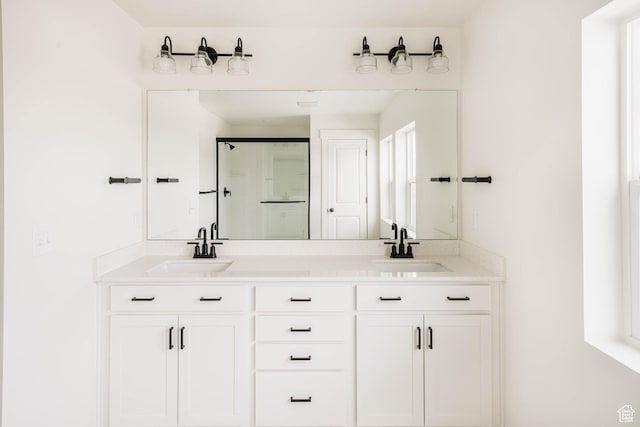 1089 E Blackfeet Dr Unit 518, Eagle Mountain, UT 84005 - full bath featuring a shower stall and double vanity